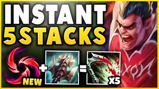 NEW HAIL OF BLADES MAKES DARIUS TOO STRONG INSTANT 5 STACKS ON PASSIVE  League of Legends [upl. by Giffard]