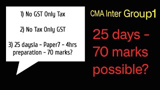 CMA Inter Group1  Paper 7 Exemption subject cmatamil [upl. by Angy]