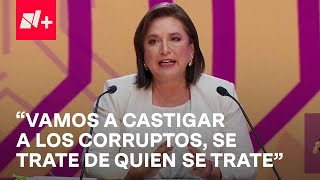 Debate Presidencial Xóchitl Gálvez tira el pañuelito blanco y promete ir contra corruptos [upl. by Deland]