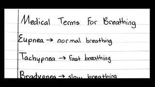 Medical Term For Breathing [upl. by Dare]