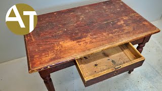 Old farm table restoration [upl. by Wyn449]