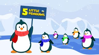 Five Little Penguins  Nursery Rhymes For Children  kidsart [upl. by Durrej]