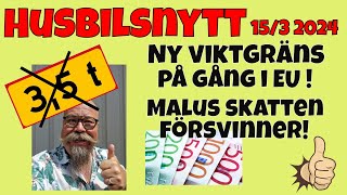 Extra Husbilsnytt Malus försvinner Kör 4 250 kg på Bkörkort och fler nyheter [upl. by Skelly]