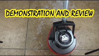 Oreck Commercial Orbiter Hard Floor Cleaner Scrubber Machine Review and Live Demonstration  Easy [upl. by Nilram513]