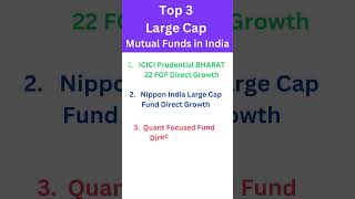 Top 3 large Cap Mutual Funds in India 2024  Best Large Cap Mutual Funds stockmarket mutualfunds [upl. by Akihsay]