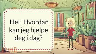 Learn Norwegian Flower Shop Dialogue B1  Учим норвежский  Вчимо норвезьку  Lær norsk [upl. by Yreneh]