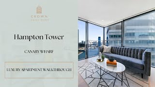 Two Bedroom Apartment  Hampton Tower  Canary Wharf [upl. by Otiv]