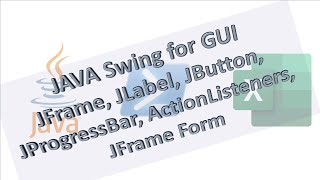 009 Java Swing for GUI JFrame JLabel JButton JProgressBar ActionListeners JFrame Form [upl. by Willa]