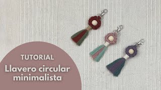 Tutorial llavero circular minimalista macramé PASO A PASO ✨Minimalist circular keychain tutorial [upl. by Reuven]