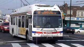 Trackless Trolleys at Frankford Ave and Hellerman St  SEPTA Action Series [upl. by Weslee]