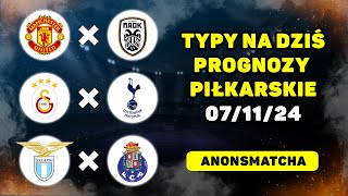 Najlepsze prognozy piłkarskie i typy bukmacherskie na dziś Manchester United  PAOK Lazio  Porto [upl. by Evadne]