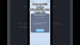 Pokemon TCG Pocket Authentication Error FIX [upl. by Ahsetra]