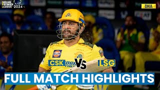 CSK vs LSG Match Highlights Lucknow Super Giants Beats Chennai Super Kings By 6 Wickets  IPL 2024 [upl. by Lilahk]