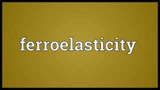 Ferroelasticity Meaning [upl. by Nylanaj]