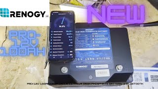 NEW RENOGY Pro12V 100Ah Deep Cycle Lithium Iron Phosphate Battery wBluetooth van life unboxing [upl. by Nylecoj]