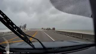 sanibel causeway sanibelisland hurricanehelene stormsurge crashingwaves [upl. by Lyrem429]