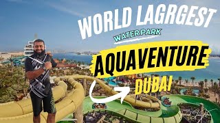 Worlds Largest Water Park Atlantis Aquaventure Dubai  Water Slides 2024 [upl. by Ssegrub]