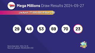 20240927 Mega Millions Lottery Results amp Winning Numbers [upl. by Yssej]