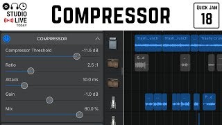 How to use the compressor in GarageBand iOS iPhoneiPad [upl. by Ecyak]