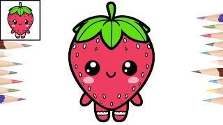 Como dibujar una FRESA de forma fácil  How to draw a STRAWBERRY easy way [upl. by Sonnie]