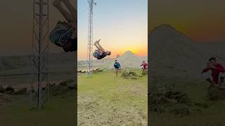 ONe Hand BacK😮🔥viralvideo acrobatics frontflip youtubeshorts flipstunt [upl. by Romney]