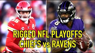 NFL Rigged Chiefs vs Ravens  AFC Championship  Scripted Breakdown [upl. by Elvah]