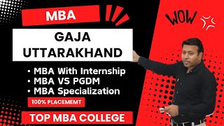 BEST MBA COLLEGE IN GAJA  TOP MBA COLLEGE INGAJAUTTARAKHAND  ADMISSION  FEE [upl. by Ymarej46]