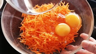 ¡Agregué 2 Huevos a 3 Zanahorias el Resultado es espectacular NO COMAS PAN 3 ingredientes [upl. by Norrab]