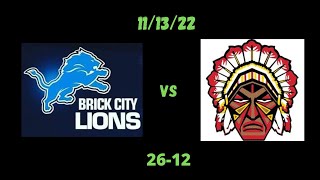 Brick City Lions 12u vs Brooklyn Chiefs 12uAYF REGIONAL SEMIFINAL [upl. by Ynnohj]