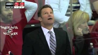 Martin Brodeur scores goal against Carolina  March 21 2013 [upl. by Llennaj]