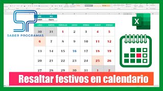 Excel  📅 RESALTAR FESTIVOS en calendario perpetuo en Excel [upl. by Sudhir870]