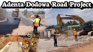 AdentaDodowa Road Project ongoing  Best Dodoma Road Rehabilitation Project Progress [upl. by Hsital447]