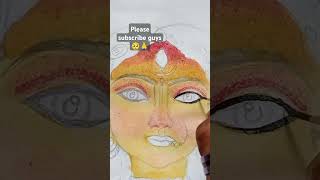 Durga devi agamon drawing please subscribe to my channelguys🥺🙏trendingsongsubscribeyoutubeshorts [upl. by Ddarb940]