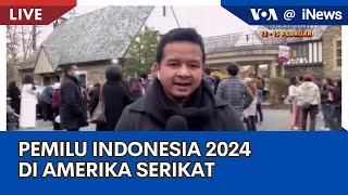 Laporan VOA untuk iNews Pemilu Indonesia 2024 di Amerika Serikat [upl. by Burhans]