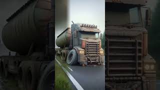 tanker truck tires are flat shorts viralvideo trending trendingshorts truck [upl. by Wyon]