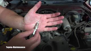 How to replace spark plugs Tacoma 4 cylinder engine [upl. by Ahsek386]