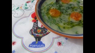 Portuguese CALDO VERDE  KALE SOUP [upl. by Hartmunn633]