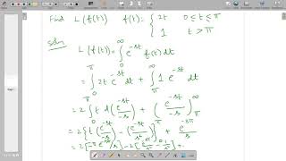 Laplace transform of a piecewise continuous function [upl. by Aiza]