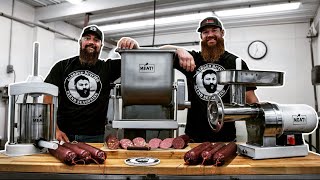 How to make Summer Sausage At Home By The Bearded Butchers [upl. by Llehcear]