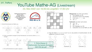 41 Mathe AG  2 Stufe der MathematikOlympiade 2022  Lösungen amp Strategien  Klasse 4 [upl. by Terej]