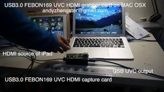 USB30 HDMI capture card work on MAC Macintosh without install driver [upl. by Notyarb]