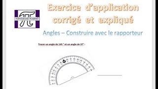 RAPPORTEUR  Construire un angle [upl. by Annat662]