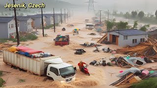 Czechs cut off from the outside world Big floods hit Jeseník and its surroundings [upl. by Ainollopa]