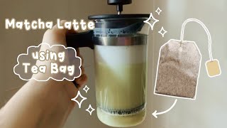 Matcha Latte with Tea bag Try this easy recipe  Matcha Latte using green tea bag [upl. by Maryellen]