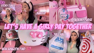 GIRLY VLOG ♡ girly grwm  crazy story times pack my purse amp girly fall haul Ross Target Walmart [upl. by Stesha]