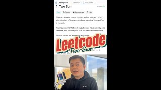 Leetcode Two Sum [upl. by Septima]