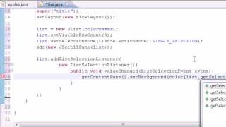 Java Programming Tutorial  71  JList Program [upl. by Currier717]