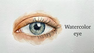 Eye painting in watercolor [upl. by Minnnie757]