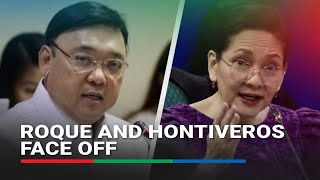 Harry Roque fumes at Senate hearing scolded for disrespecting Hontiveros  ABSCBN News [upl. by Nnayllas]