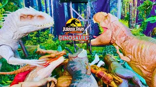 Huge Jurassic World Collection with ScanCode TREX Stegosaurus Tylosaurus Megaraptoramp More [upl. by Child65]